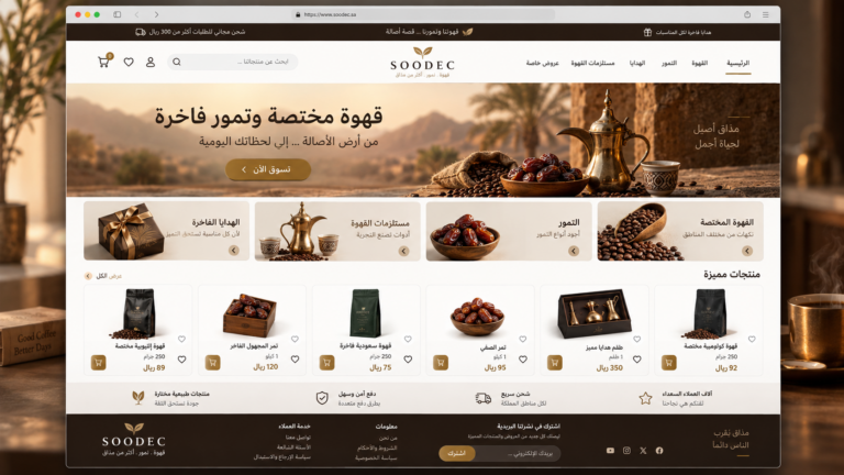 معاينة متجر سوديك للقهوة والتمور